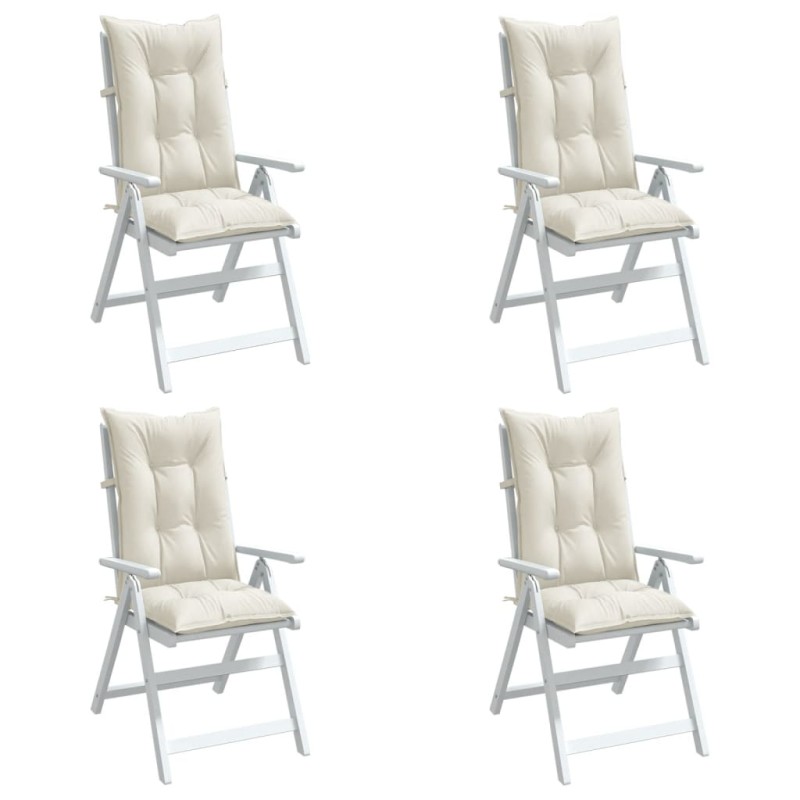 vidaXL Hochlehner-Auflagen 4 Stk. Melange Creme 120x50x7 cm Stoff vidaXL Hochlehner-Auflagen 4 Stk. Melange Creme 120x50x7 cm Stoff