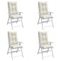 vidaXL Hochlehner-Auflagen 4 Stk. Melange Creme 120x50x7 cm Stoff vidaXL Hochlehner-Auflagen 4 Stk. Melange Creme 120x50x7 cm Stoff