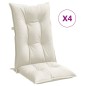 vidaXL Hochlehner-Auflagen 4 Stk. Melange Creme 120x50x7 cm Stoff vidaXL Hochlehner-Auflagen 4 Stk. Melange Creme 120x50x7 cm Stoff
