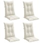 vidaXL Hochlehner-Auflagen 4 Stk. Melange Creme 120x50x7 cm Stoff vidaXL Hochlehner-Auflagen 4 Stk. Melange Creme 120x50x7 cm Stoff