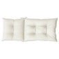 vidaXL Hochlehner-Auflagen 4 Stk. Melange Creme 120x50x7 cm Stoff vidaXL Hochlehner-Auflagen 4 Stk. Melange Creme 120x50x7 cm Stoff
