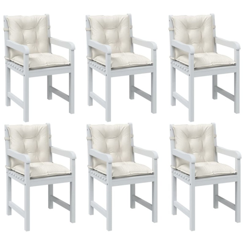 vidaXL Niedriglehner-Auflagen 6 Stk. Melange Creme 100x50x7 cm Stoff vidaXL Niedriglehner-Auflagen 6 Stk. Melange Creme 100x50x7 cm Stoff