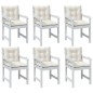 vidaXL Niedriglehner-Auflagen 6 Stk. Melange Creme 100x50x7 cm Stoff vidaXL Niedriglehner-Auflagen 6 Stk. Melange Creme 100x50x7 cm Stoff