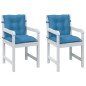 vidaXL Niedriglehner-Auflagen 2 Stk. Melange Blau 100x50x7 cm Stoff vidaXL Niedriglehner-Auflagen 2 Stk. Melange Blau 100x50x7 cm Stoff