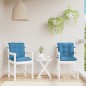 vidaXL Niedriglehner-Auflagen 2 Stk. Melange Blau 100x50x7 cm Stoff vidaXL Niedriglehner-Auflagen 2 Stk. Melange Blau 100x50x7 cm Stoff