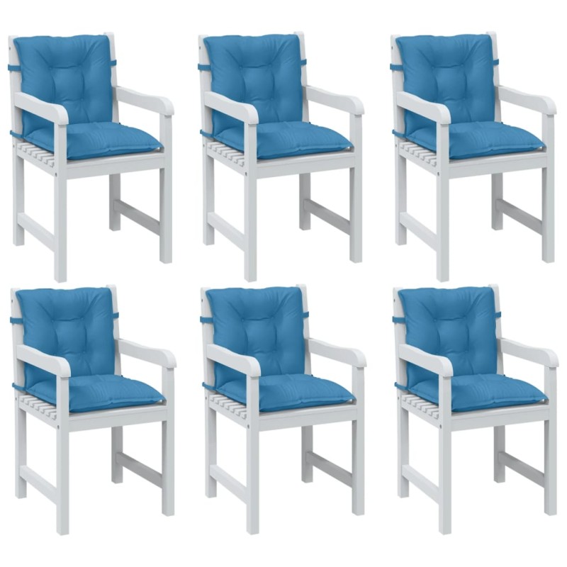 vidaXL Niedriglehner-Auflagen 6 Stk. Melange Blau 100x50x7 cm Stoff vidaXL Niedriglehner-Auflagen 6 Stk. Melange Blau 100x50x7 cm Stoff