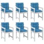 vidaXL Niedriglehner-Auflagen 6 Stk. Melange Blau 100x50x7 cm Stoff vidaXL Niedriglehner-Auflagen 6 Stk. Melange Blau 100x50x7 cm Stoff