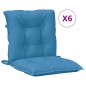 vidaXL Niedriglehner-Auflagen 6 Stk. Melange Blau 100x50x7 cm Stoff vidaXL Niedriglehner-Auflagen 6 Stk. Melange Blau 100x50x7 cm Stoff