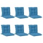 vidaXL Niedriglehner-Auflagen 6 Stk. Melange Blau 100x50x7 cm Stoff vidaXL Niedriglehner-Auflagen 6 Stk. Melange Blau 100x50x7 cm Stoff