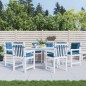 vidaXL Niedriglehner-Auflagen 6 Stk. Melange Blau 100x50x7 cm Stoff vidaXL Niedriglehner-Auflagen 6 Stk. Melange Blau 100x50x7 cm Stoff