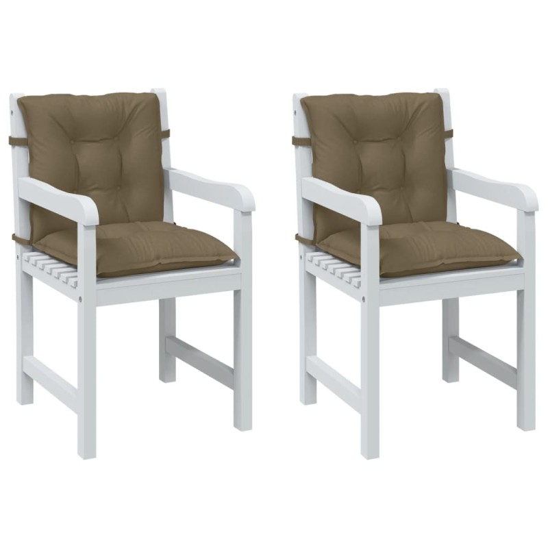 vidaXL Niedriglehner-Auflagen 2 Stk. Melange Taupe 100x50x7 cm Stoff vidaXL Niedriglehner-Auflagen 2 Stk. Melange Taupe 100x50x7 cm Stoff