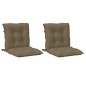 vidaXL Niedriglehner-Auflagen 2 Stk. Melange Taupe 100x50x7 cm Stoff vidaXL Niedriglehner-Auflagen 2 Stk. Melange Taupe 100x50x7 cm Stoff