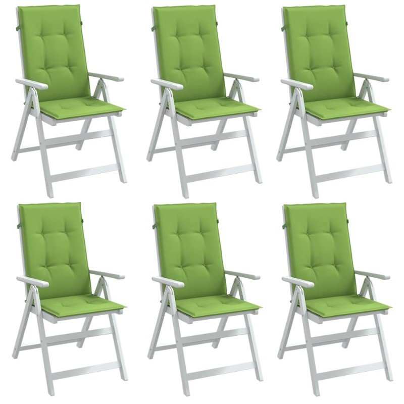 vidaXL Hochlehner-Auflagen 6 Stk. Melange Grün 120x50x4 cm Stoff vidaXL Hochlehner-Auflagen 6 Stk. Melange Grün 120x50x4 cm Stoff
