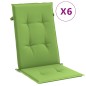 vidaXL Hochlehner-Auflagen 6 Stk. Melange Grün 120x50x4 cm Stoff vidaXL Hochlehner-Auflagen 6 Stk. Melange Grün 120x50x4 cm Stoff