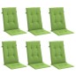vidaXL Hochlehner-Auflagen 6 Stk. Melange Grün 120x50x4 cm Stoff vidaXL Hochlehner-Auflagen 6 Stk. Melange Grün 120x50x4 cm Stoff