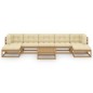 vidaXL 8-tlg Garten-Lounge-Set mit Kissen Honigbraun Massivholz Kiefer vidaXL 8-tlg Garten-Lounge-Set mit Kissen Honigbraun Massivholz Kiefer