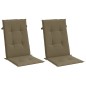 vidaXL Hochlehner-Auflagen 2 Stk. Melange Taupe 120x50x4 cm Stoff vidaXL Hochlehner-Auflagen 2 Stk. Melange Taupe 120x50x4 cm Stoff