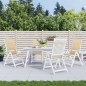 vidaXL Hochlehner-Auflagen 4 Stk. Melange Beige 120x50x4 cm Stoff vidaXL Hochlehner-Auflagen 4 Stk. Melange Beige 120x50x4 cm Stoff