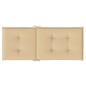 vidaXL Hochlehner-Auflagen 4 Stk. Melange Beige 120x50x4 cm Stoff vidaXL Hochlehner-Auflagen 4 Stk. Melange Beige 120x50x4 cm Stoff