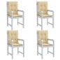 vidaXL Niedriglehner-Auflagen 4 Stk. Melange Beige 100x50x4 cm Stoff vidaXL Niedriglehner-Auflagen 4 Stk. Melange Beige 100x50x4 cm Stoff