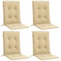 vidaXL Niedriglehner-Auflagen 4 Stk. Melange Beige 100x50x4 cm Stoff vidaXL Niedriglehner-Auflagen 4 Stk. Melange Beige 100x50x4 cm Stoff