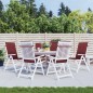 vidaXL Hochlehner-Auflagen 6 Stk. Melange Weinrot 120x50x4 cm Stoff vidaXL Hochlehner-Auflagen 6 Stk. Melange Weinrot 120x50x4 cm Stoff