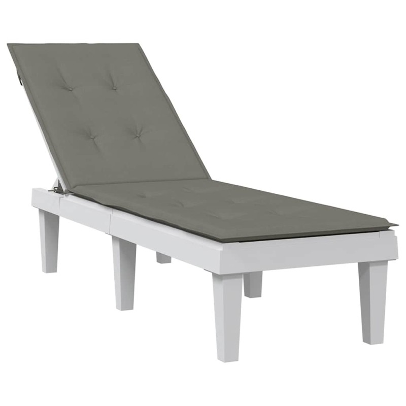 vidaXL Liegestuhl-Auflage Melange Dunkelgrau (75+105)x50x3 cm Stoff vidaXL Liegestuhl-Auflage Melange Dunkelgrau (75+105)x50x3 cm Stoff