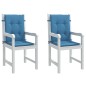 vidaXL Niedriglehner-Auflagen 2 Stk. Melange Blau 100x50x4 cm Stoff vidaXL Niedriglehner-Auflagen 2 Stk. Melange Blau 100x50x4 cm Stoff