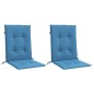 vidaXL Niedriglehner-Auflagen 2 Stk. Melange Blau 100x50x4 cm Stoff vidaXL Niedriglehner-Auflagen 2 Stk. Melange Blau 100x50x4 cm Stoff