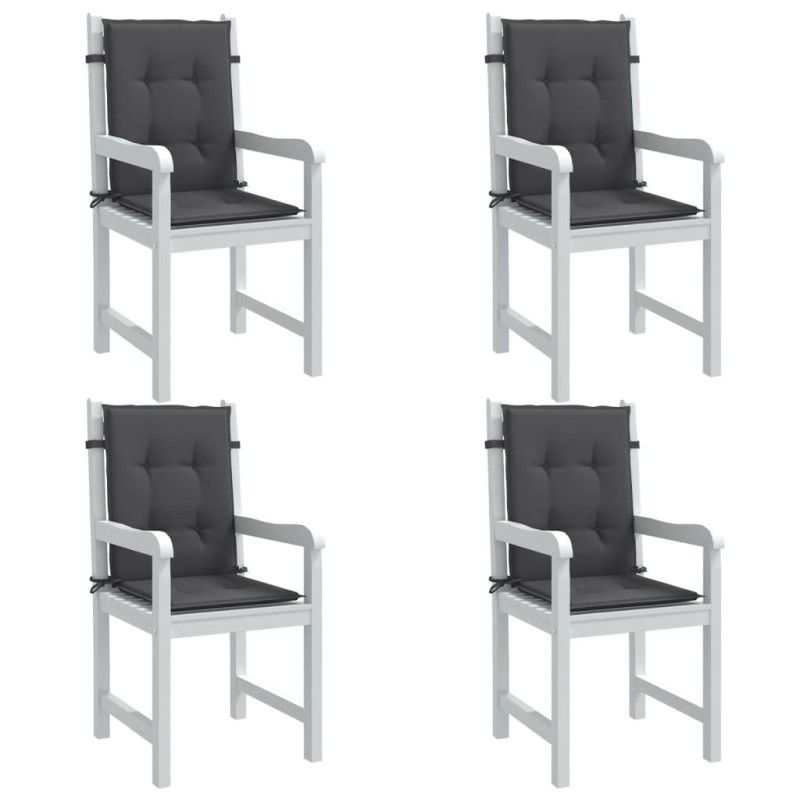 vidaXL Niedriglehner-Auflagen 4 Stk Melange Anthrazit 100x50x4cm Stoff vidaXL Niedriglehner-Auflagen 4 Stk Melange Anthrazit 100x50x4cm Stoff
