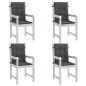 vidaXL Niedriglehner-Auflagen 4 Stk Melange Anthrazit 100x50x4cm Stoff vidaXL Niedriglehner-Auflagen 4 Stk Melange Anthrazit 100x50x4cm Stoff