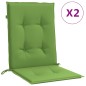 vidaXL Niedriglehner-Auflagen 2 Stk. Melange Grün 100x50x4 cm Stoff vidaXL Niedriglehner-Auflagen 2 Stk. Melange Grün 100x50x4 cm Stoff