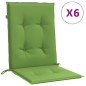 vidaXL Niedriglehner-Auflagen 6 Stk. Melange Grün 100x50x4 cm Stoff vidaXL Niedriglehner-Auflagen 6 Stk. Melange Grün 100x50x4 cm Stoff