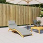 vidaXL Sonnenliegen-Auflage Melange Hellgrau 186x58x3 cm Stoff vidaXL Sonnenliegen-Auflage Melange Hellgrau 186x58x3 cm Stoff