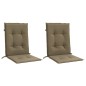 vidaXL Niedriglehner-Auflagen 2 Stk. Melange Taupe 100x50x4 cm Stoff vidaXL Niedriglehner-Auflagen 2 Stk. Melange Taupe 100x50x4 cm Stoff