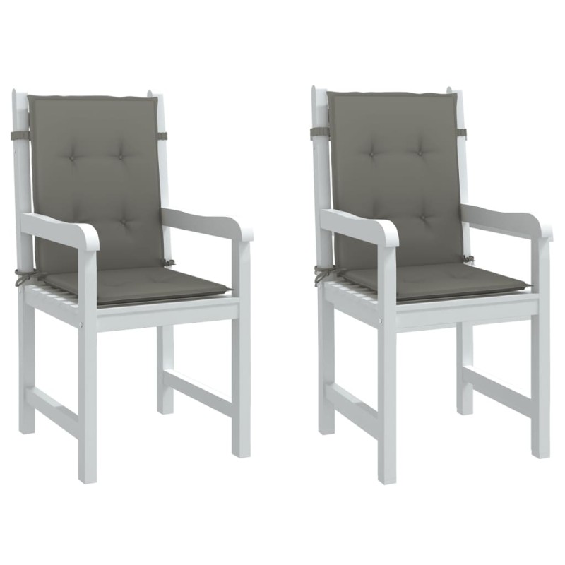 vidaXL Niedriglehner-Auflagen 2 Stk. Dunkelgrau 100x50x4 cm Stoff vidaXL Niedriglehner-Auflagen 2 Stk. Dunkelgrau 100x50x4 cm Stoff