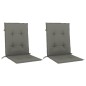 vidaXL Niedriglehner-Auflagen 2 Stk. Dunkelgrau 100x50x4 cm Stoff vidaXL Niedriglehner-Auflagen 2 Stk. Dunkelgrau 100x50x4 cm Stoff