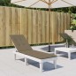 vidaXL Liegestuhl-Auflage Melange Taupe (75+105)x50x3 cm Stoff vidaXL Liegestuhl-Auflage Melange Taupe (75+105)x50x3 cm Stoff