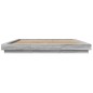 vidaXL Bettgestell mit LED Grau Sonoma 180x200 cm Holzwerkstoff vidaXL Bettgestell mit LED Grau Sonoma 180x200 cm Holzwerkstoff