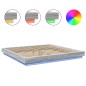vidaXL Bettgestell mit LED Grau Sonoma 180x200 cm Holzwerkstoff vidaXL Bettgestell mit LED Grau Sonoma 180x200 cm Holzwerkstoff