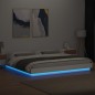 vidaXL Bettgestell mit LED Weiß 180x200 cm Holzwerkstoff