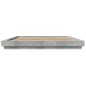 vidaXL Bettgestell mit LED Betongrau 180x200 cm Holzwerkstoff vidaXL Bettgestell mit LED Betongrau 180x200 cm Holzwerkstoff