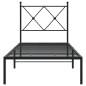 vidaXL Bettgestell mit Kopfteil Metall Schwarz 80x200 cm vidaXL Bettgestell mit Kopfteil Metall Schwarz 80x200 cm
