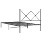 vidaXL Bettgestell mit Kopfteil Metall Schwarz 107x203 cm