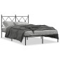 vidaXL Bettgestell mit Kopfteil Metall Schwarz 120x200 cm vidaXL Bettgestell mit Kopfteil Metall Schwarz 120x200 cm