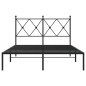 vidaXL Bettgestell mit Kopfteil Metall Schwarz 120x200 cm vidaXL Bettgestell mit Kopfteil Metall Schwarz 120x200 cm