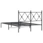 vidaXL Bettgestell mit Kopfteil Metall Schwarz 120x200 cm vidaXL Bettgestell mit Kopfteil Metall Schwarz 120x200 cm