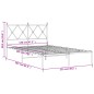 vidaXL Bettgestell mit Kopfteil Metall Schwarz 120x200 cm vidaXL Bettgestell mit Kopfteil Metall Schwarz 120x200 cm