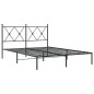 vidaXL Bettgestell mit Kopfteil Metall Schwarz 140x190 cm vidaXL Bettgestell mit Kopfteil Metall Schwarz 140x190 cm