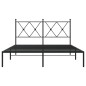 vidaXL Bettgestell mit Kopfteil Metall Schwarz 140x190 cm vidaXL Bettgestell mit Kopfteil Metall Schwarz 140x190 cm